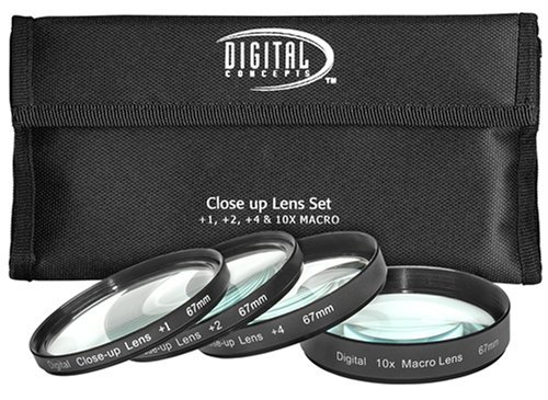 Digital Concepts  1  2  4  10 Close-Up Macro Filter Set with Pouch (67mm)