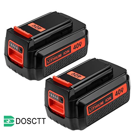 2 Pack 2.5Ah LBXR36 Battery for Black and Decker 40 Volt MAX Lithium Battery LBX36 LBXR36 LBX2040 LBX1540 LBX2540 Cordless Power Tools