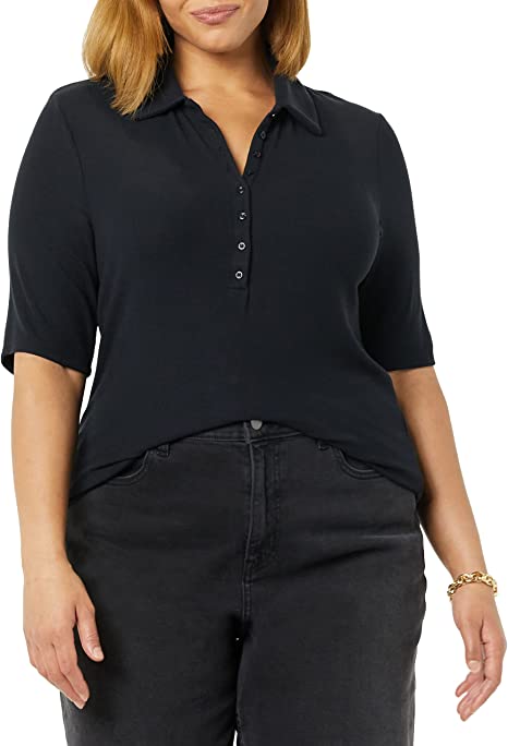 Daily Ritual Women's Fine Rib Polo