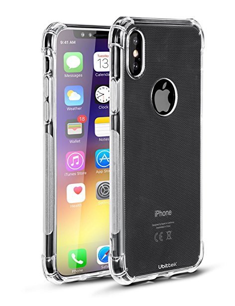 iPhone X Case, Ubittek Soft TPU Material and Shock-Absorbing, Scratch Resistant Cover for iPhone X