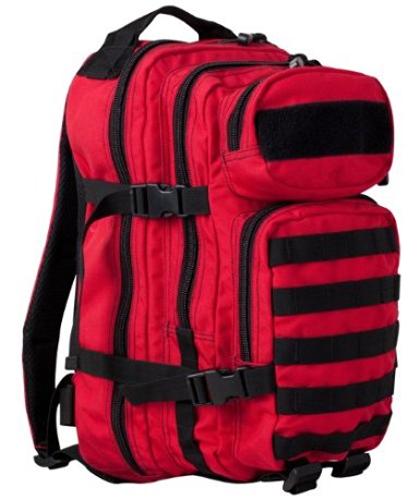 Army Military Tactical Combat Rucksack Backpack Bergen Molle Pack Bag Red Black 28L
