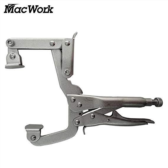 MacWork 9in.C Clamp 4-Point Locking Pliers Quick Adjustable Width of C Clamp Holding from 2in. To 5in.