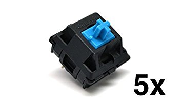 Cherry MX Blue Keyswitch (5 pack) - MX1AE1NN | Plate Mounted | Tactile Click | by himalayanelixir