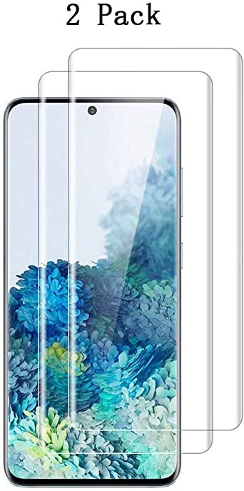 2 Pack of Galaxy S20 Plus Screen Protector, Fingerprint Recognition, HD Clear, Tempered Glass Screen Film Cover Compatible with Samsung Galaxy S20  (6.7")