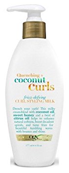 Organix Quenching Plus Coconut Curls Frizz-Defying Curl Styling Milk, 6 Fluid Ounce