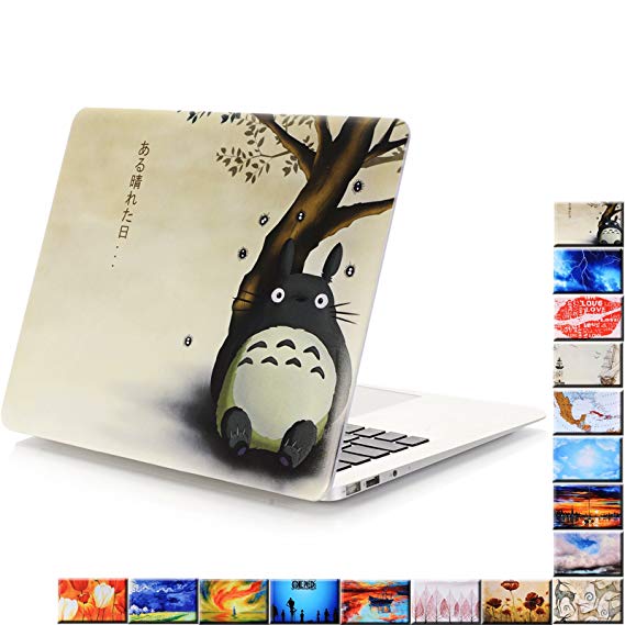 MacBook Pro 15 Case 2017 & 2016 Release A1707, [Silent City Series] YMIX Folio Protective Skin Smooth Hard Plastic Shell Case Cover MacBook Pro 15” Retina Touch Bar & Touch ID Ver (Totoro)