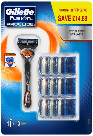 Gillette Fusion ProGlide Men's Razor and 9 Razor Blades