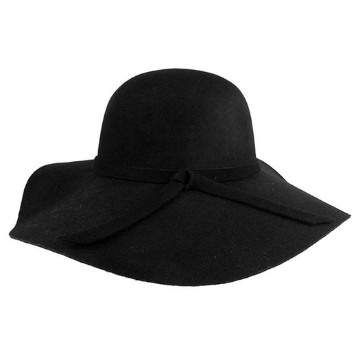 FUNOC Fashion Vintage Women Ladies Floppy Wide Brim Wool Felt Fedora Cloche Hat Cap
