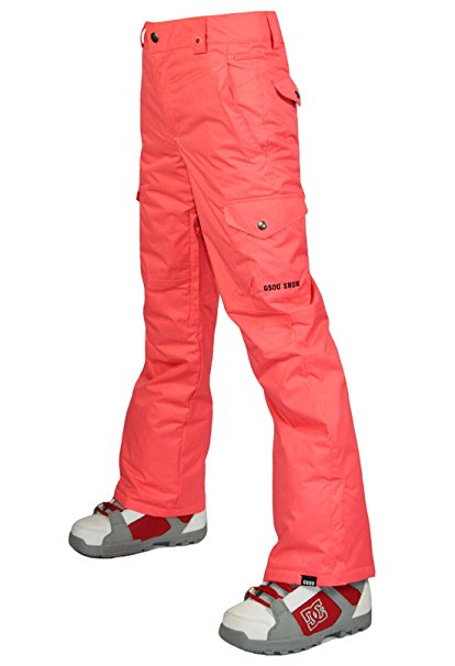 APTRO Women's High Windproof Waterproof Bright Color Ski Snowboarding Pants