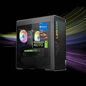 Lenovo Legion Ryzen 7 RTX 4070 Super Ultimate Gaming Desktop. AMD Ryzen 7 7700 (Beats Intel i7-13700H), RTX 4070 Super, 32GB DDR5 RAM, 1TB SSD, Wired KB & Mouse, Wi-Fi 6, Windows 11 Home