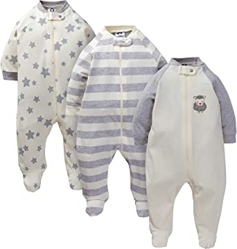 Gerber Baby 3-Pack Organic Sleep 'N Play Footie Sleeper