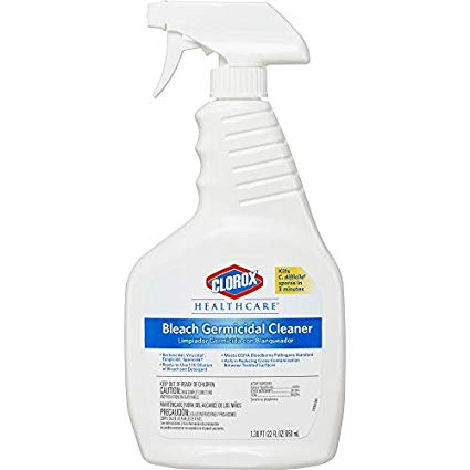 Clorox Healthcare Bleach Germicidal Cleaner Spray, 22 Ounces (68967)
