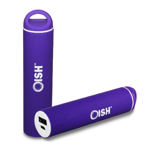 Oish 3000mAh Power Bank, Ultra Portable Battery Charger for iPhone and Android Smartphones - Purple