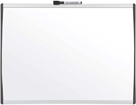 Rexel Magnetic Dry Wipe Personal Whiteboard, 585 x 430 mm, Arched Frame, Includes Marker, Magnets and Fitting Kit, White, 1903783