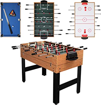PEXMOR 3/10 in 1 Multi Game Table for Game Room,48" Combo Board Game Table for Adults & Kids Foosball, Air Hockey, Pool Table
