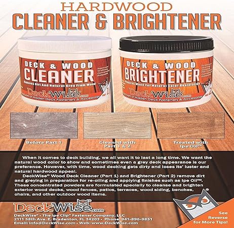 DeckWise Deck & Wood Cleaner   Brightener Kit- 32 oz for 1200 Sq. Ft. of Decking