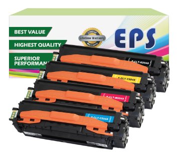 EPS 4PK Replacement Toner Set for Samsung 504 CLP-415NW CLX-4195FW C1810W