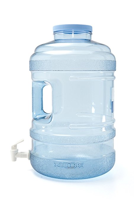 Bluewave Lifestyle BPA Free Water Bottle with Big-Mouth & Dispensing Valve, 5 gallon