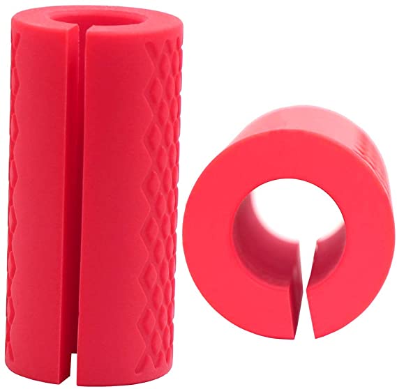 Strainho Pair of Barbell Grips, Anti-Slip Rubber Grips, Thick Bar Adapter Muscel Builder, Fat Grips for Muscle Growth, Fir for Barbell & Dumbbell Training