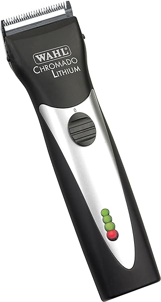 Wahl Professional Black Chromado Cord/Cordless Clipper #56337 - Great for Professional Stylists and Barbers - 120V - 60Hz