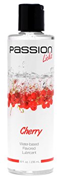 Passion Lubes Passion Licks Cherry Water Based Flavored Lube, 8 Ounce