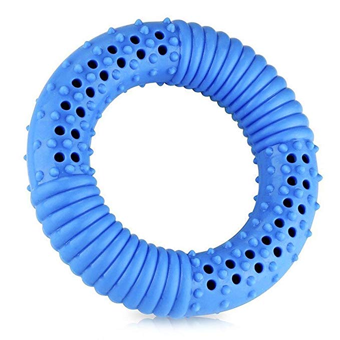 SHENNOSI Pet Products Arctic Freeze Fetch Food Cooling Puppy Teether Chew Toy Dog Chew Rubber Water Play And Freeze Play (Donut)
