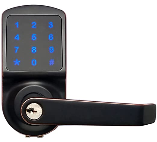 Smart Door Lock, Keyless Entry Door Lock, Keypad Door Lock, Keypad Entry Door Lock, Touchscreen Door Lock, Digital Door Lock, Reversible Lever, Non Weatherproof (Oil Rubbed Bronze)