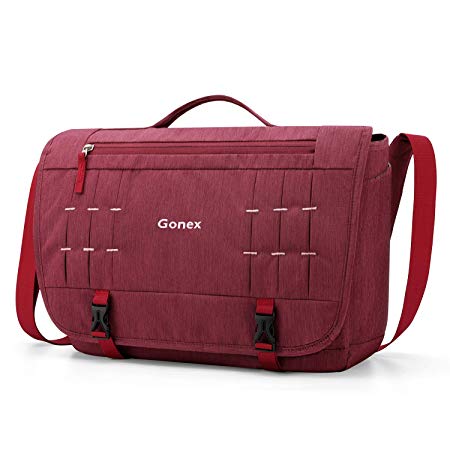 Gonex Messenger Bag Satchel 15 Inch Laptop Bags Handbag for Men Women for School College Work