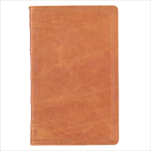 KJV Holy Bible, Giant Print Standard Bible, Tan Top Grain Premium Leather Bible w/Thumb Index and Ribbon Marker, Red Letter Edition, King James Version