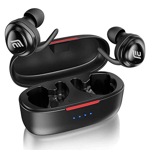 Bluetooth Headphones, 5.0 True Wireless Earbuds Deep Bass Sound Bluetooth Earphones Auto Pairing 20H Playtime in Ear Headset with Built in Mic and Portable Charging Case for Sports Running
