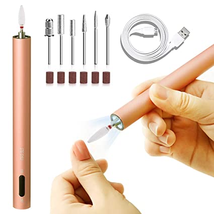 JEANNE PINK Portable Electric Nail Drill, Professional Efile Nail Drill Kit For Acrylic, Gel Nails, Manicure Pedicure Polishing Shape Tools Design for Home Salon Use