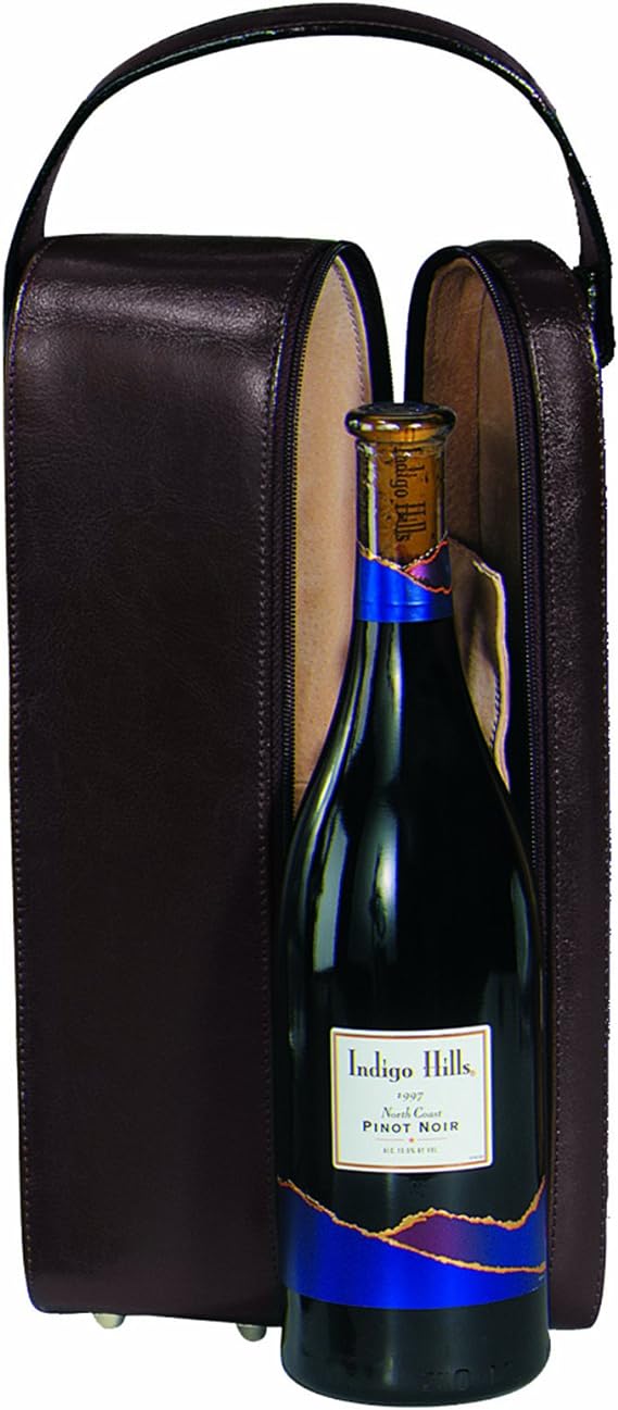 Royce Leather 621-6 Single Wine Presentation Case Color: Burgundy