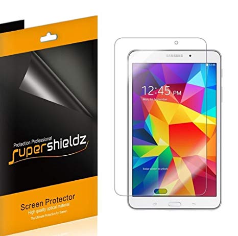 [3-Pack] Supershieldz High Definition Clear Screen Protector for Samsung Galaxy Tab 4 8.0 inch   Lifetime Replacement