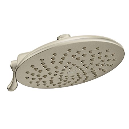 Moen S6320BN Velocity Two-Function 8-Inch Diameter Rainshower Showerhead, Brushed Nickel