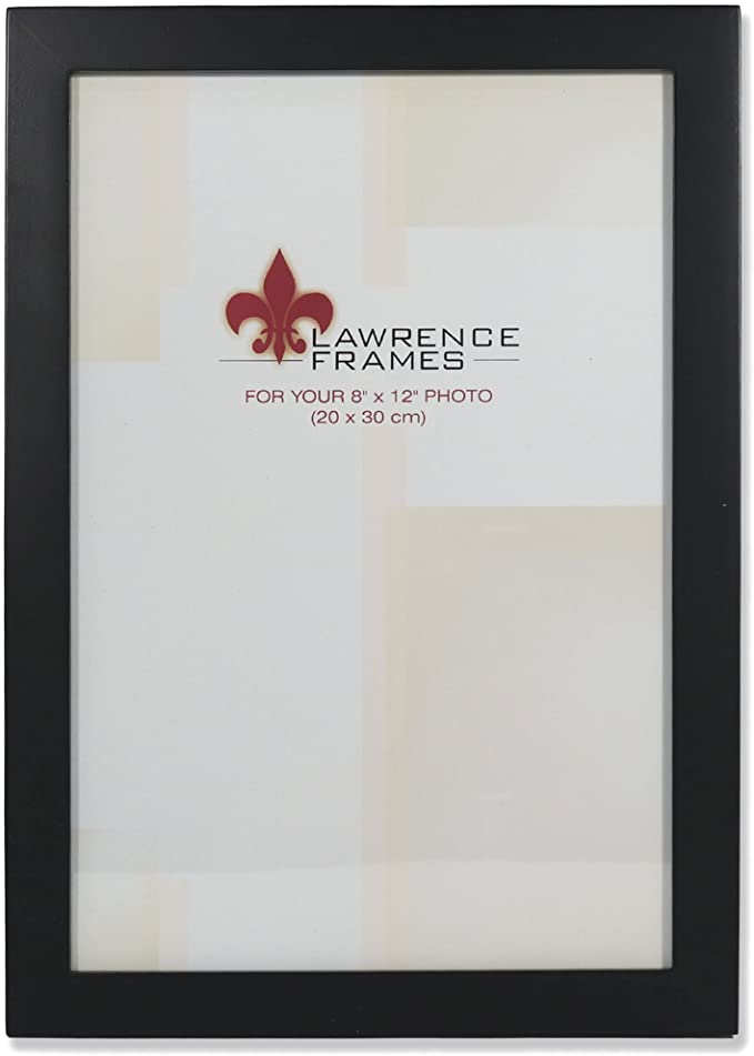 Lawrence Frames 34382 Black Wood 8 by 12 Picture Frame