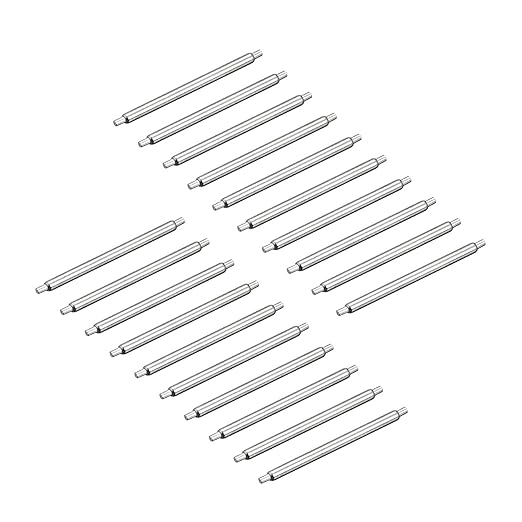 uxcell 20pcs Watch Band Pin 16mm Stainless Steel Spring Bar Pins 1.2mm Dia for Connects The Watch Strap to The Watch Case or Clasp