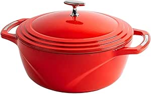 Lodge USA Enamel Dutch Oven, 4.5 qt., Red