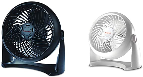 Honeywell HT-900 TurboForce Air Circulator Fan Black & Kaz HT-904 Tabletop Air-Circulator Fan White