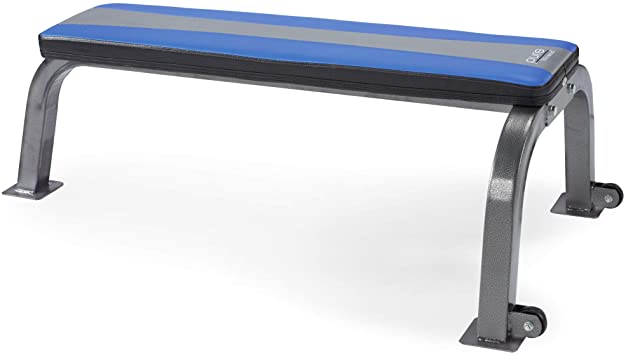 Pure Fitness Flat Bench Weight Bench with Wheels