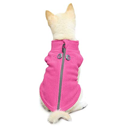 Gooby Zip Up Dog Fleece Vest Small Dogs
