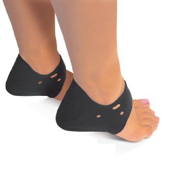 Ultra Comfortable Plantar Fasciitis Neoprene Heel Support Sleeve Breathable - 1 Pair (Black)