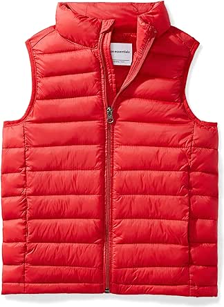 Amazon Essentials Kids Boys Light-Weight Water-Resistant Packable Puffer Vests