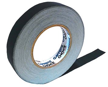 Gaffers Tape 1 Inch x 60 Yard by GAFFER'S CHOICE - Professional Grade Adhesive is Safer Than Duct Tape and Gorilla Tape - Non-Reflective Waterproof Spike Tape