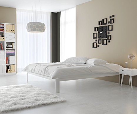 Instyle Furnishings' Lunar Platform Bed Available in Black, Grey, and White and in Twin, Full, Queen, and King (White, Queen)