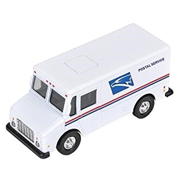 Postal Service Truck- Die Cast Metal - Pull back and go