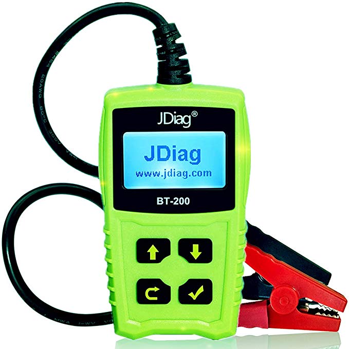 JDiag FasCheck BT200 12V Auto Battery Tester Car Cranking and Charging System Test Scan Tool Battery Analyzer Diagnostic Tool for CCA MCA JIS DIN IEC EN SAE GB etc