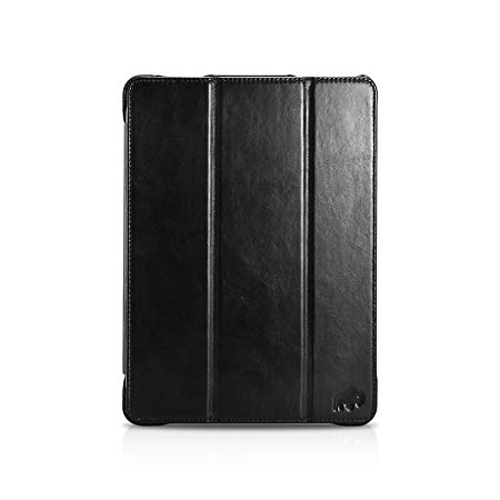 Burkley Case Leather Smart Folio Wallet Case Compatible with Apple iPad Pro 11" (2018) | Handmade Leather with Waterproof Interior (Black)