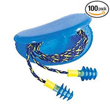 Howard Leight by Honeywell FUS30-HP Fusion Earplugs, Regular, 27NRR, Corded, Includes 100 pairs of earplugs W/case.