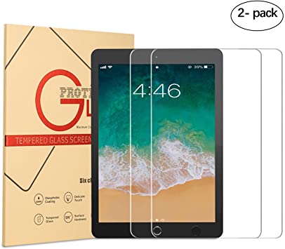New iPad 9.7 Inch(2018/2017)/iPad air/Air 2/iPad Pro 9.7 Screen Protector Glass(2-Pack),Tempered Glass Tablet Screen Protector for Apple iPad Air,Air 2,iPad Pro 9.7,New iPad 9.7 2018/2017 Model