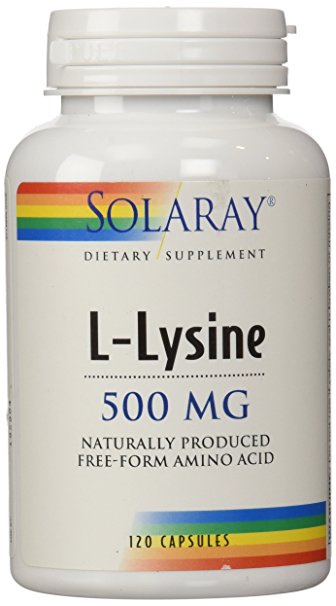 Free-Form L-Lysine 500mg Solaray 120 Caps